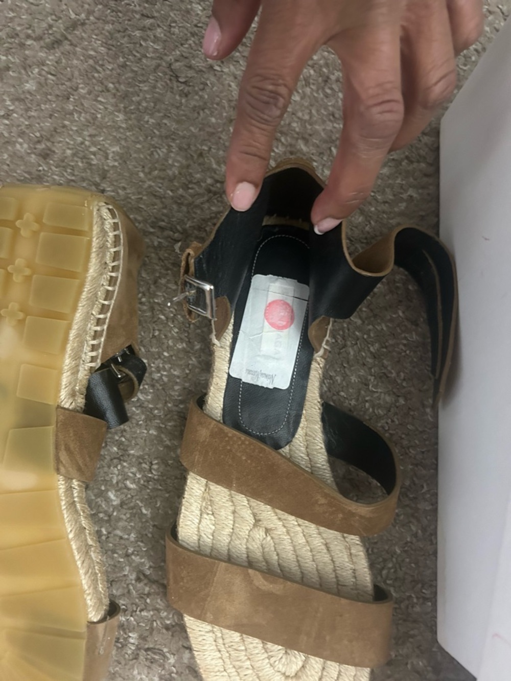 Balenciaga Brown Suede Espadrille Sandal Wedge - Picture 2 of 5